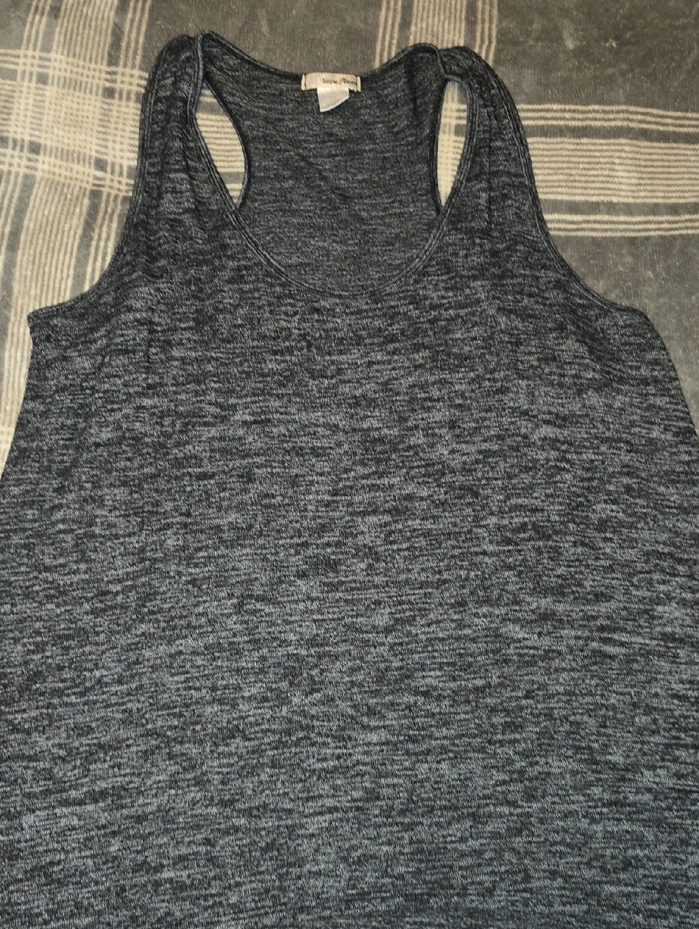 Ulla Popken Charcoal Black Marled Knit Tank